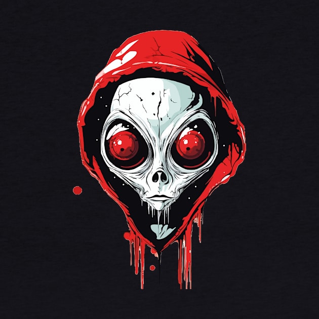 I Don't Believe In Human Red Alien by WoodShop93